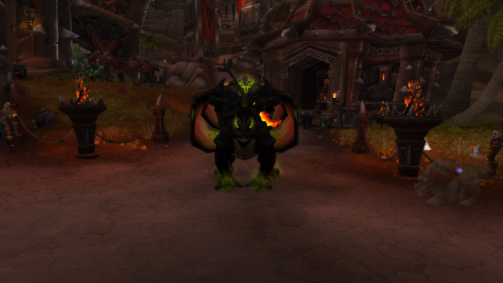 WoW Orc on a brown dragon